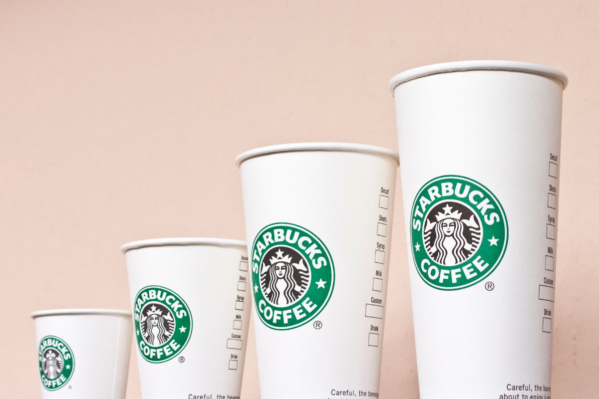 Starbucks paper coffee cups