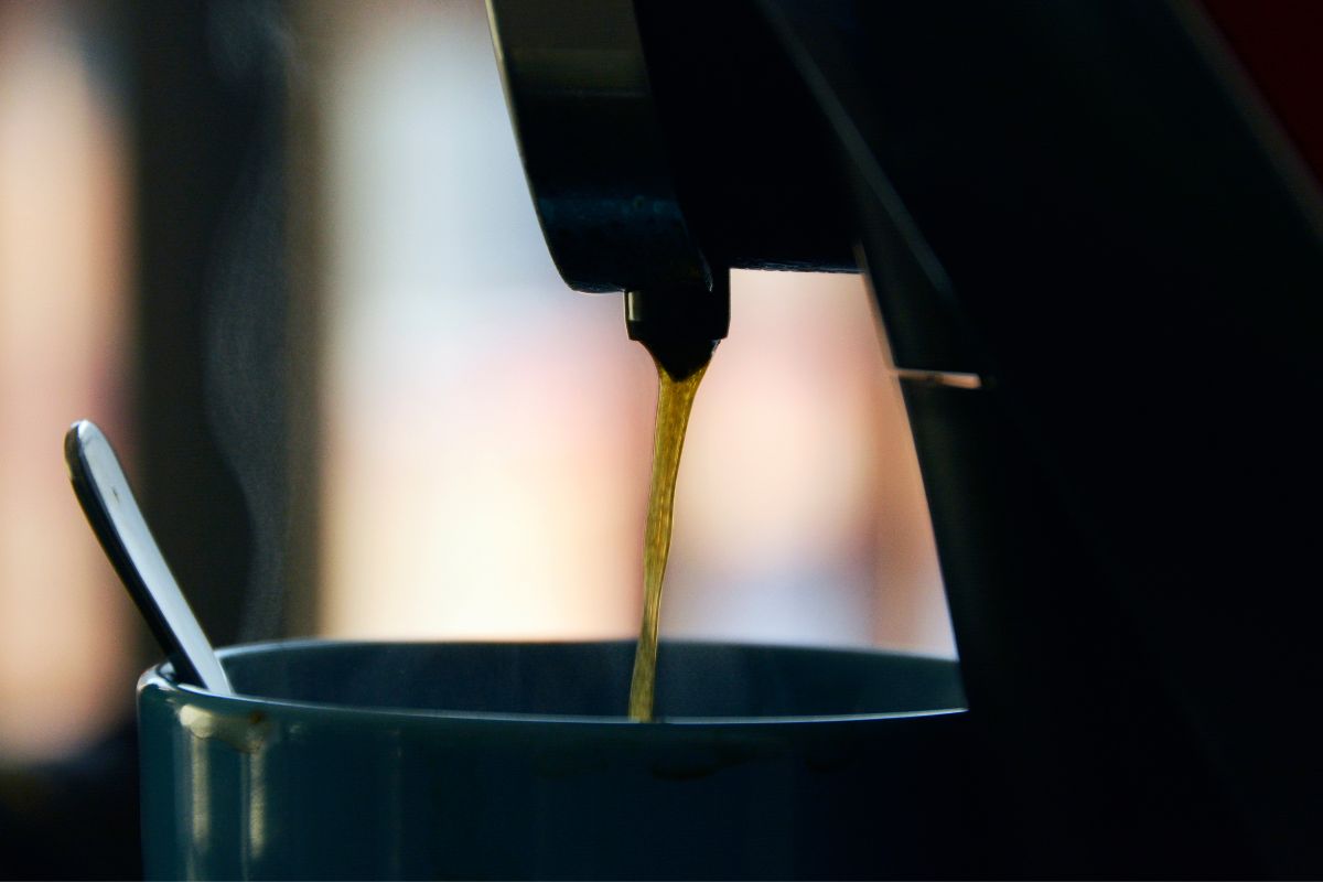 Close up of a coffee machine