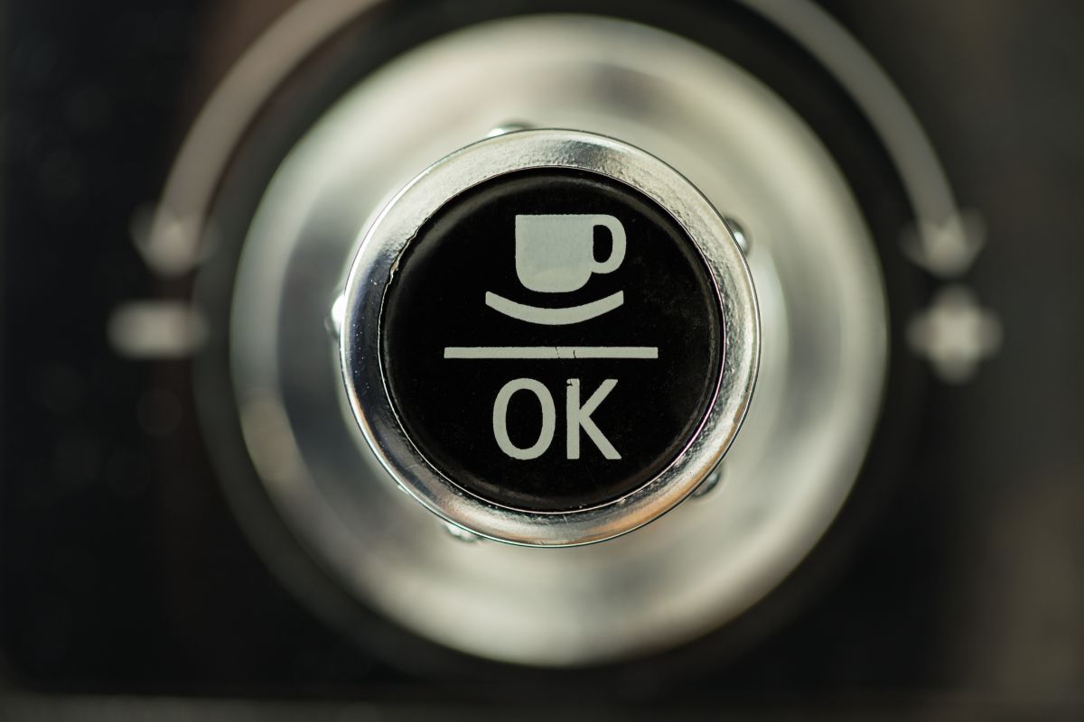 Coffee machine OK button