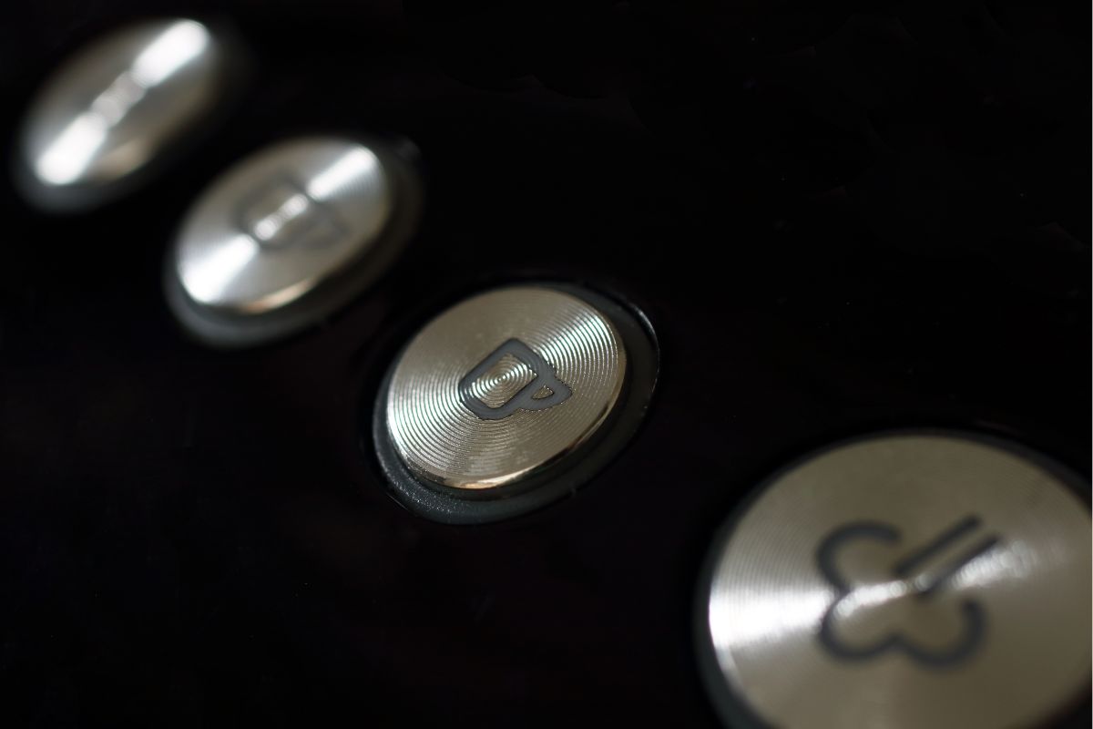 Coffee machine buttons