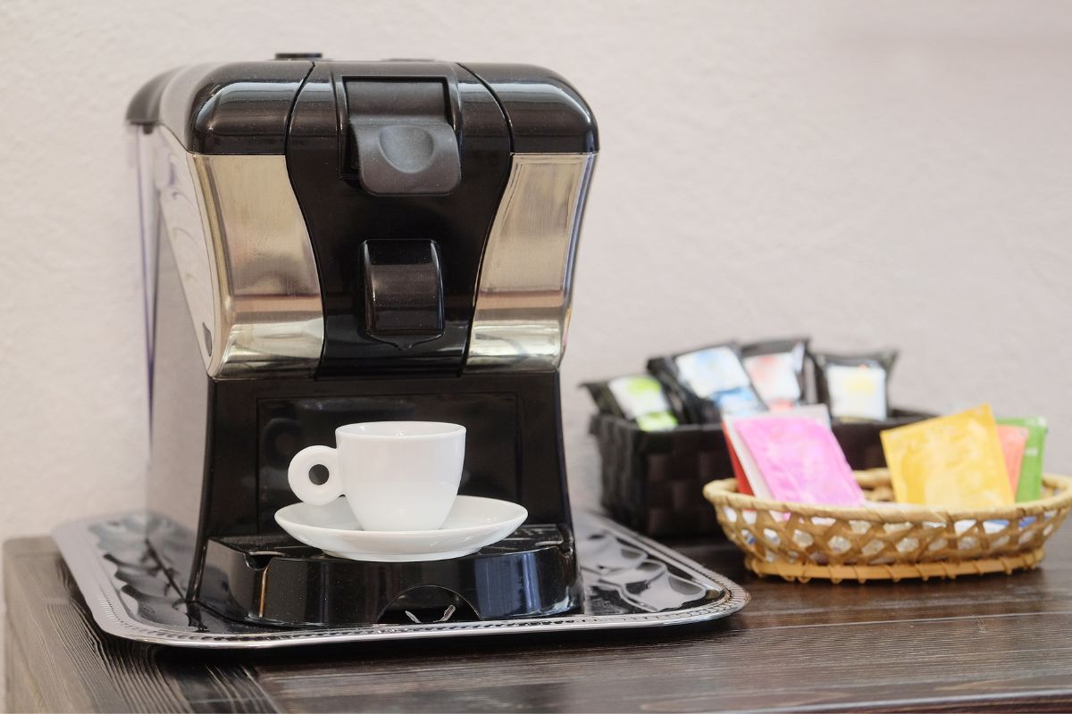 Espresso coffee machine at home
