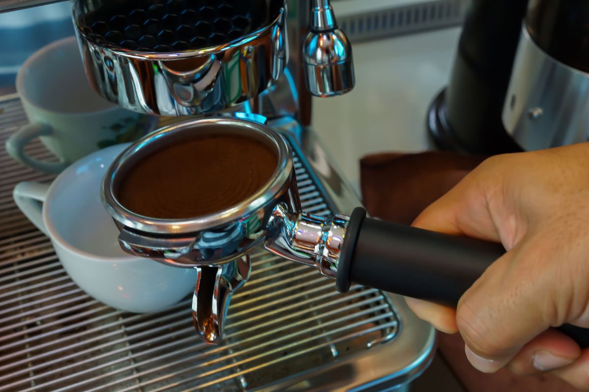 Coffee maker making espresso