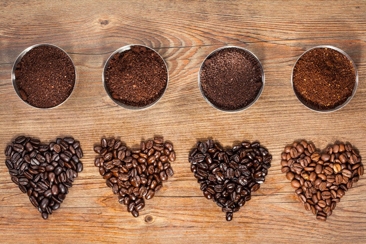 Coffee beans in the shape of hearts