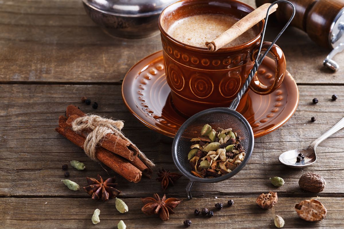 Chai tea masala with spices